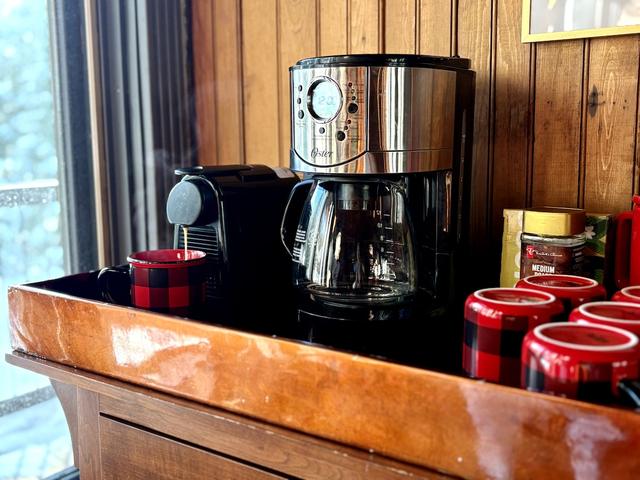 Nespresso machine and coffee station